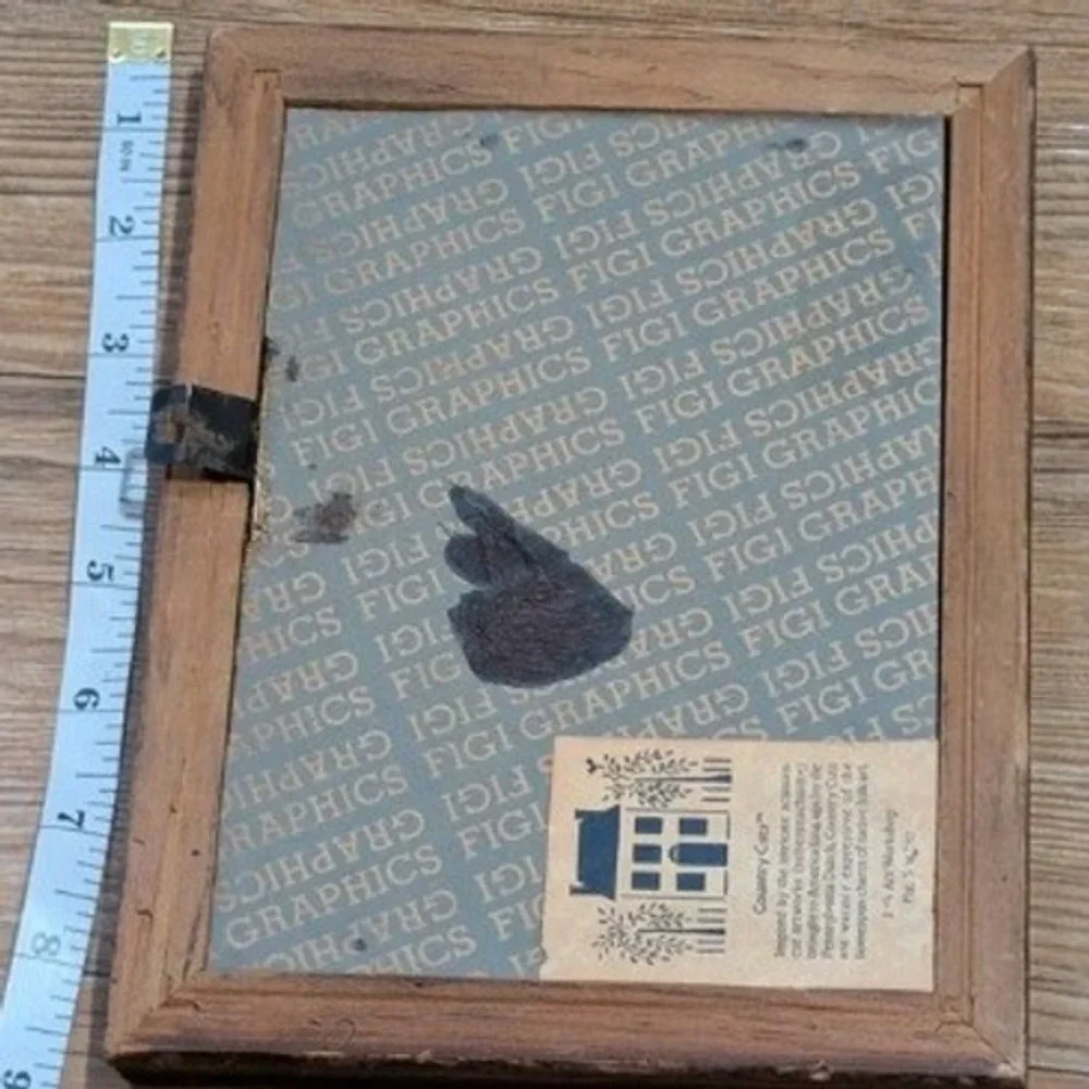 Vintage Figi Graphics‎ Country Cuts Folk Art Home Is Where The Heart Is Framed